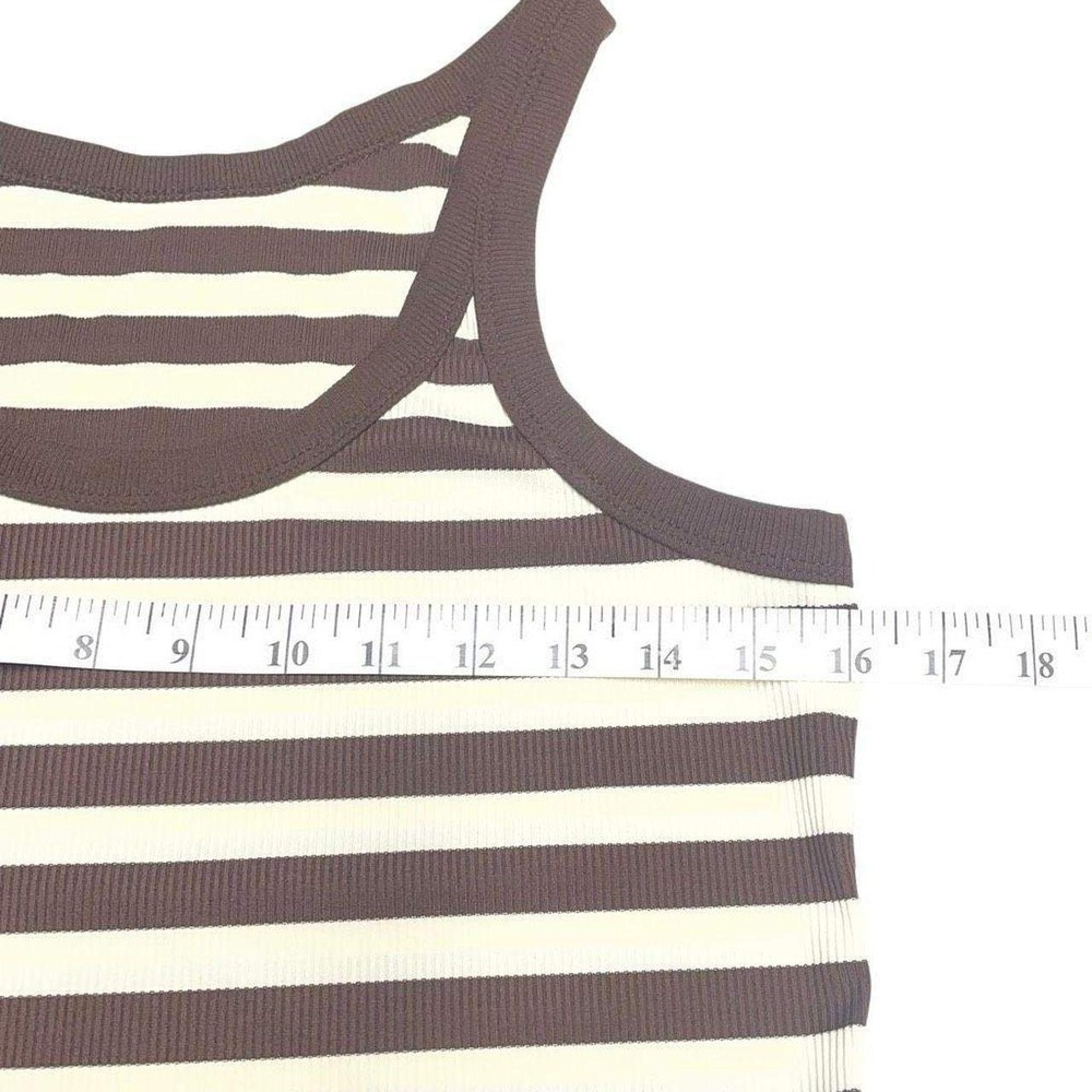 Dazy Brown‎ and Cream Striped Scoop Neck Tank - Picture 4 of 5